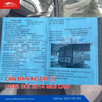 CẦN BÁN xe tải cũ HD72 đời 2014 mui cao